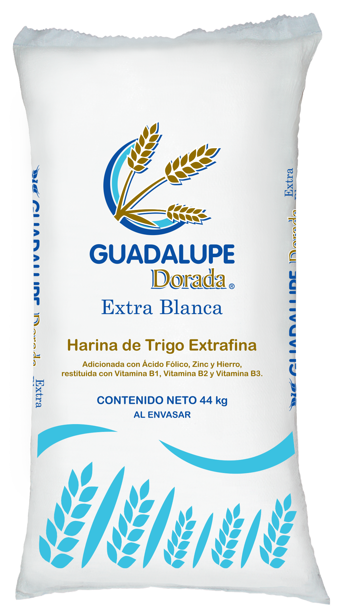 Presentaciones de Harina de Trigo Guadalupe Dorada Extra Blanca